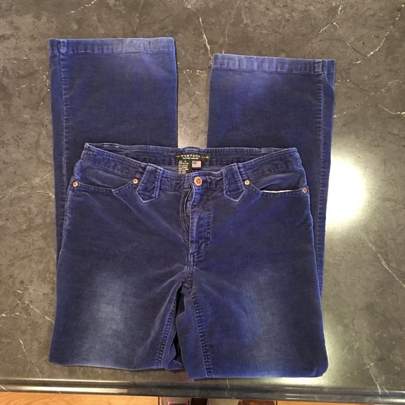 Vintage 90s Rampage Navy Velvet Low Rise Bootcut Jeans, Size 9 - Picture 5 of 16